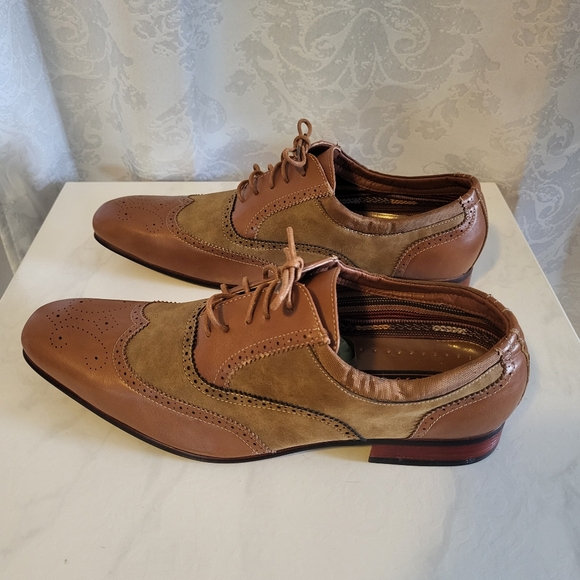 Ferro Aldo Arthur Men\'s Wingtip Oxford Dress Shoes, Size 9.5 Brown, Classic main image 13